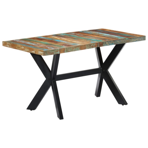 vidaXL Dining Table 55.1"x27.6"x29.5" Solid Reclaimed Wood