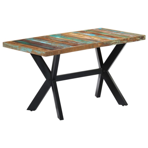 vidaXL Dining Table 55.1"x27.6"x29.5" Solid Reclaimed Wood