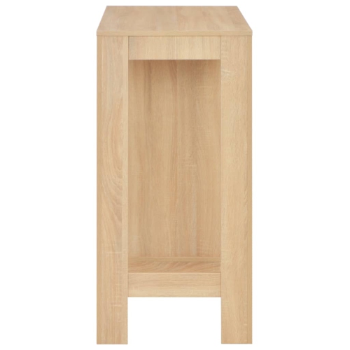 vidaXL Bar Table with Shelf Oak 110x50x103 cm