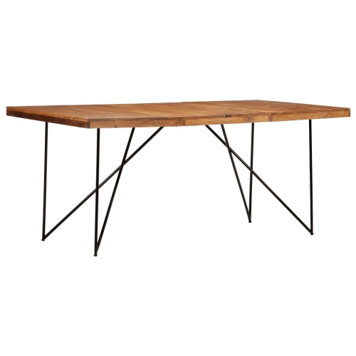 vidaXL Dining Table 70.9"x35.4"x29.9" Solid Acacia Wood