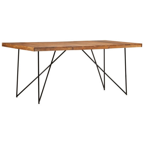 vidaXL Dining Table 70.9"x35.4"x29.9" Solid Acacia Wood