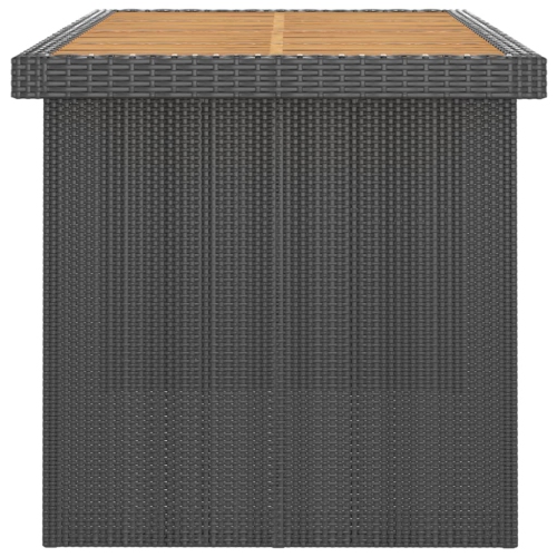 Ensemble de salle à manger d'extérieur de 7 pièces avec coussins en poly rotin noir