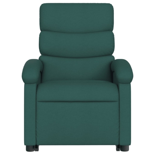 Fauteuil de massage inclinable debout vidaXL en tissu vert foncé