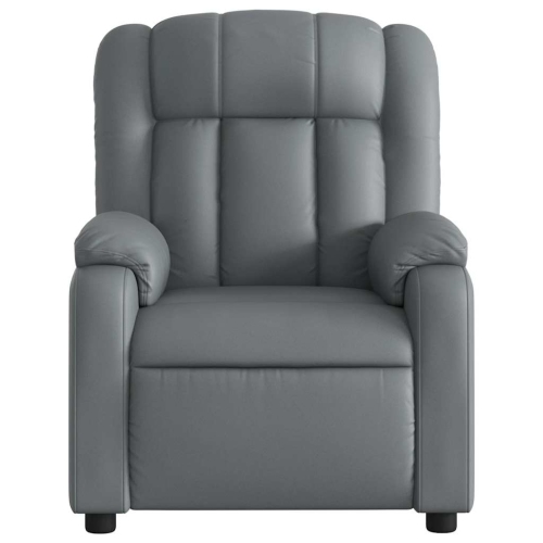 Fauteuil de massage inclinable électrique en similicuir gris vidaXL