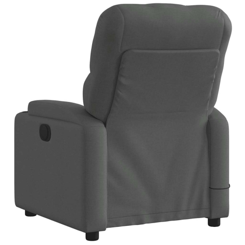 Fauteuil de massage inclinable électrique en tissu gris foncé vidaXL