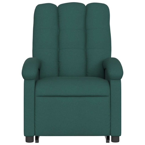 vidaXL Electric Stand up Massage Recliner Chair Dark Green Fabric