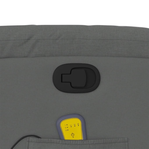 Fauteuil de massage inclinable en tissu gris foncé vidaXL