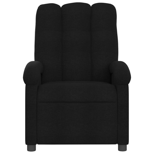 Fauteuil de massage inclinable électrique en tissu noir de vidaXL