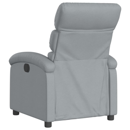 Fauteuil de massage inclinable en tissu gris pâle de vidaXL
