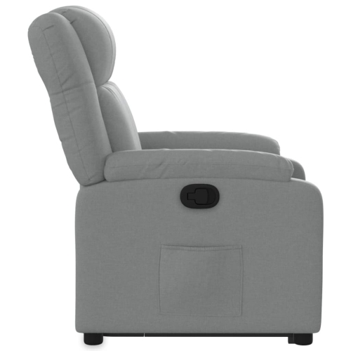 Fauteuil inclinable en tissu gris pâle VidaXL