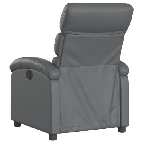 vidaXL Recliner Chair Grey Faux Leather