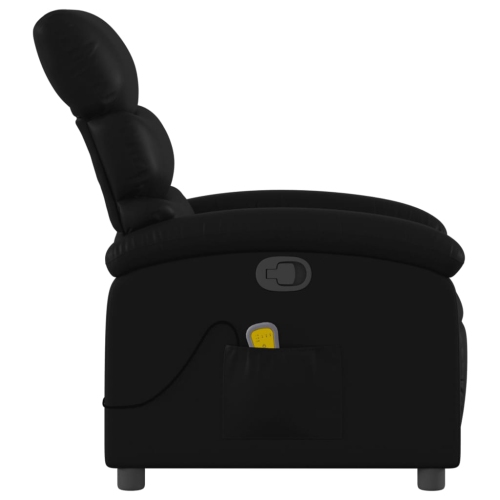 Fauteuil de massage inclinable en similicuir noir vidaXL