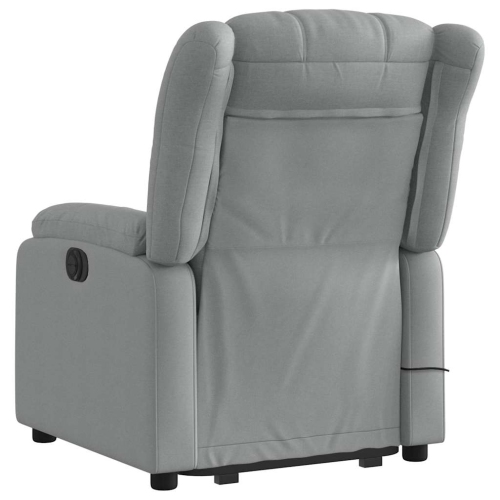 Fauteuil de massage inclinable debout vidaXL en tissu gris pâle