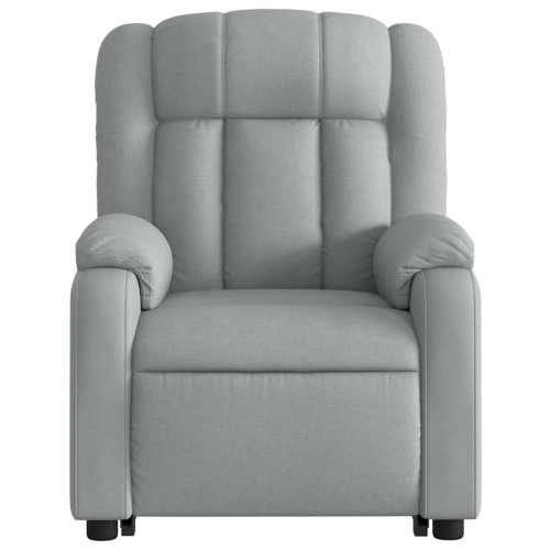 Fauteuil de massage inclinable debout vidaXL en tissu gris pâle