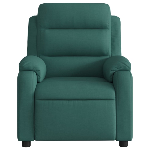 Fauteuil de massage inclinable électrique en tissu vert foncé vidaXL