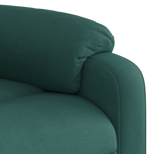 Fauteuil de massage inclinable électrique en tissu vert foncé vidaXL