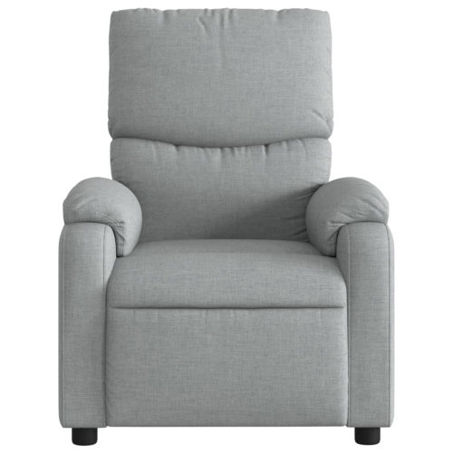 Fauteuil de massage inclinable en tissu gris pâle de vidaXL