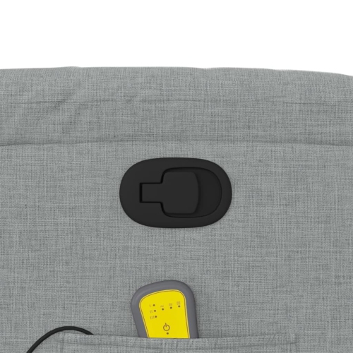 Fauteuil de massage inclinable en tissu gris pâle de vidaXL