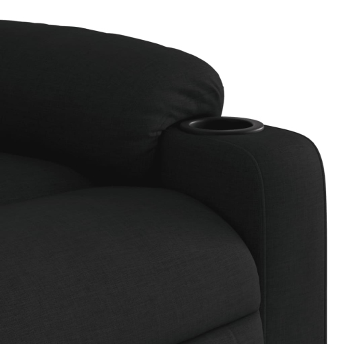 Fauteuil de massage inclinable en tissu noir vidaXL