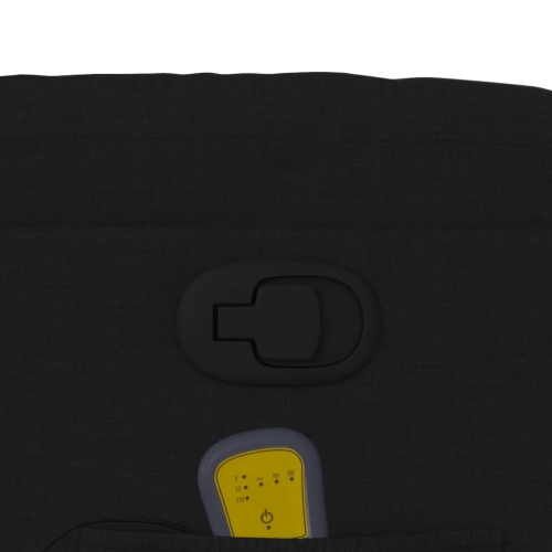 Fauteuil de massage inclinable en tissu noir vidaXL