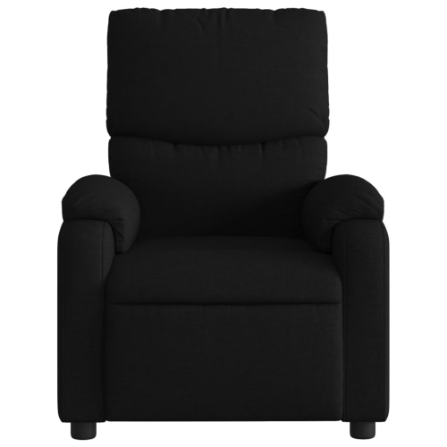 Fauteuil de massage inclinable électrique en tissu noir de vidaXL