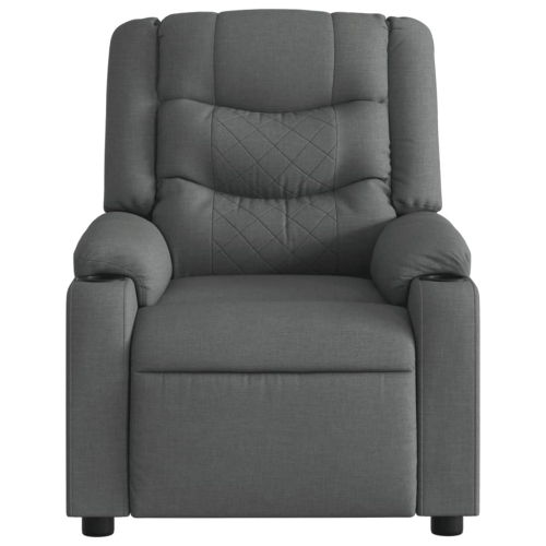 Fauteuil de massage inclinable en tissu gris foncé vidaXL