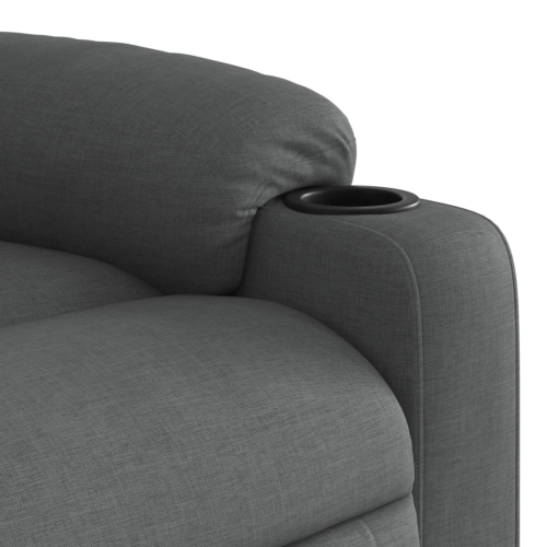 Fauteuil de massage inclinable en tissu gris foncé vidaXL