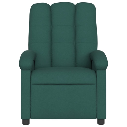 Fauteuil de massage inclinable électrique en tissu vert foncé vidaXL