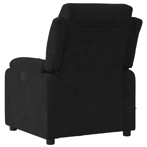 Fauteuil de massage inclinable électrique de vidaXL - velours noir