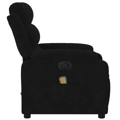 Fauteuil de massage inclinable électrique de vidaXL - velours noir