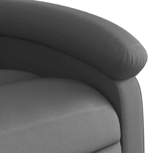 Fauteuil de massage inclinable électrique en cuir véritable gris de vidaXL