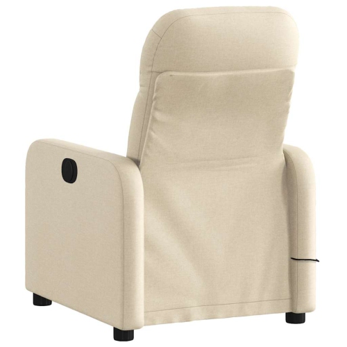 vidaXL Electric Massage Recliner Chair Cream Fabric