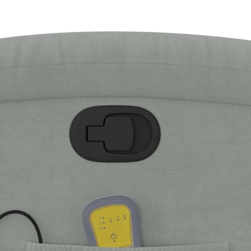 Fauteuil de massage inclinable en velours gris pâle de vidaXL