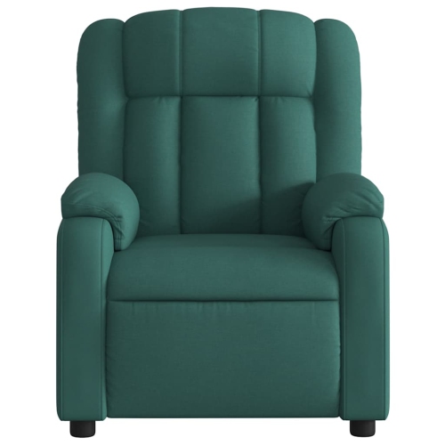 Fauteuil de massage inclinable électrique en tissu vert foncé vidaXL