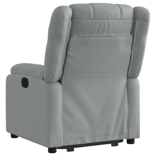 Fauteuil inclinable électrique en tissu gris pâle VidaXL