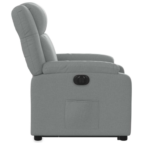 Fauteuil inclinable électrique en tissu gris pâle VidaXL