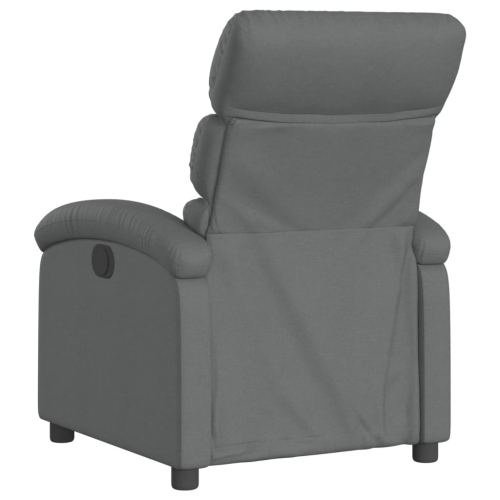 Fauteuil inclinable en tissu gris foncé vidaXL