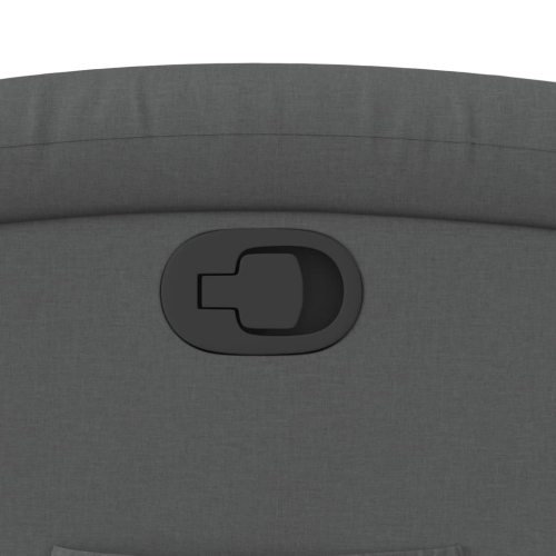 Fauteuil inclinable en tissu gris foncé vidaXL