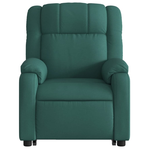 Fauteuil de massage inclinable debout vidaXL en tissu vert foncé
