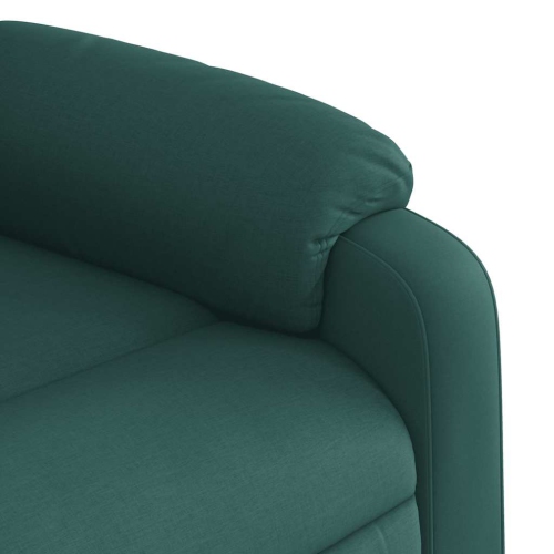 Fauteuil de massage inclinable debout vidaXL en tissu vert foncé