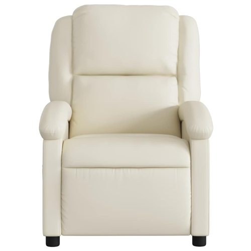 vidaXL Electric Recliner Chair Cream Faux Leather