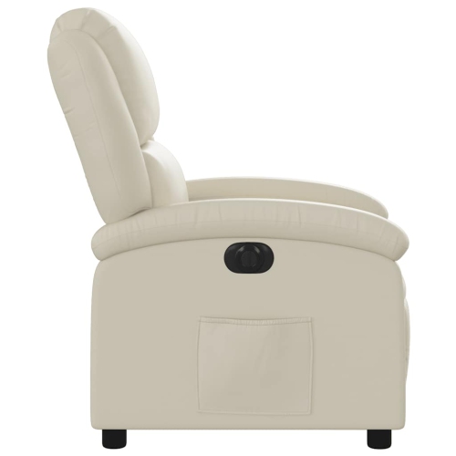 vidaXL Electric Recliner Chair Cream Faux Leather
