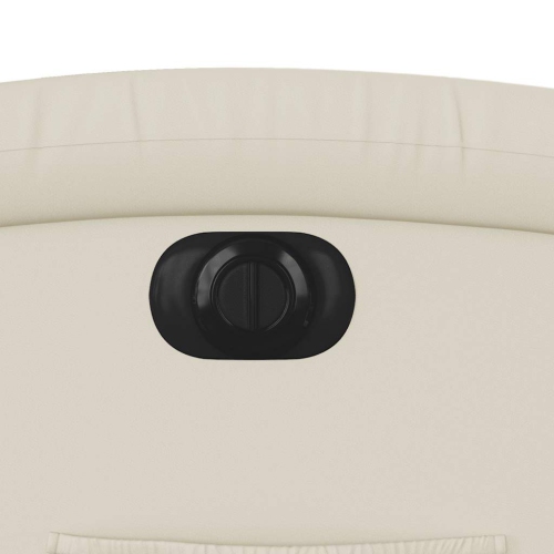 vidaXL Electric Recliner Chair Cream Faux Leather