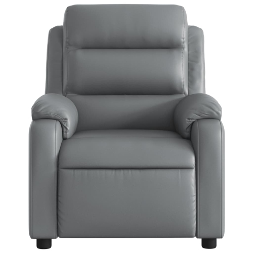 Fauteuil de massage inclinable en similicuir gris de vidaXL