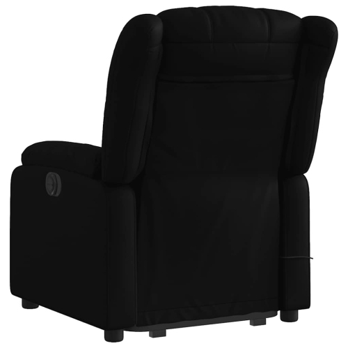 Fauteuil de massage inclinable électrique en similicuir noir de vidaXL