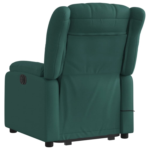 Fauteuil de massage inclinable électrique en tissu vert foncé de vidaXL