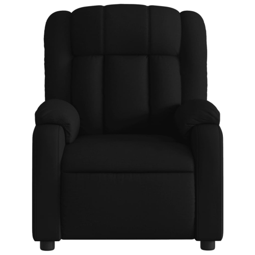 Fauteuil de massage inclinable en tissu noir vidaXL