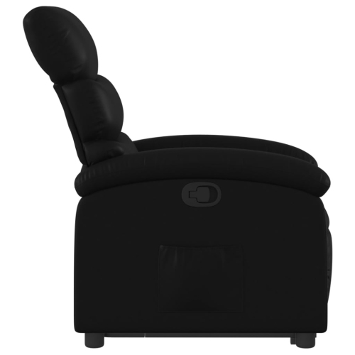 Fauteuil inclinable en similicuir noir VidaXL
