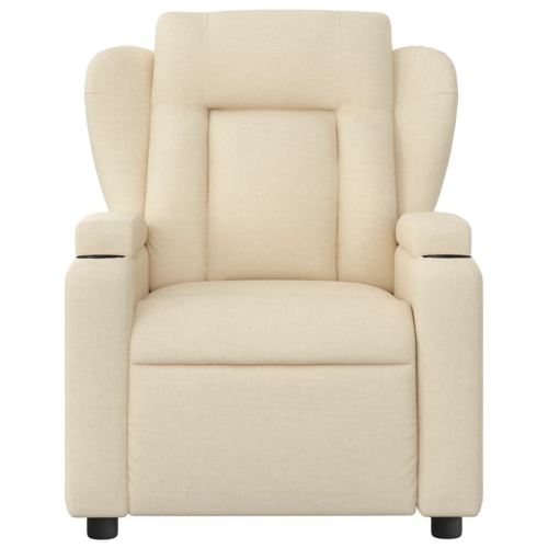 Fauteuil de massage inclinable en tissu crème de vidaXL