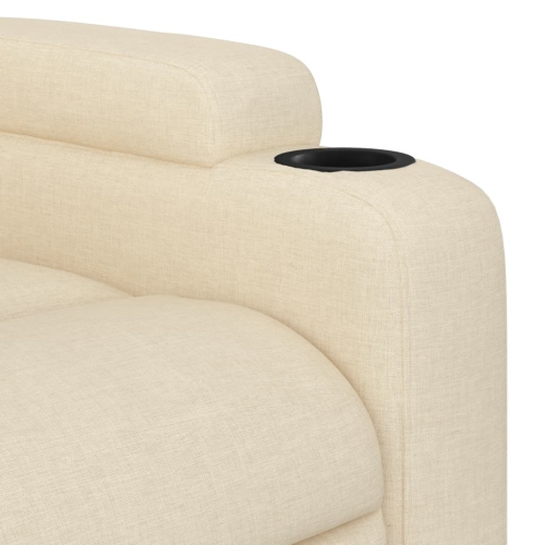 Fauteuil de massage inclinable en tissu crème de vidaXL